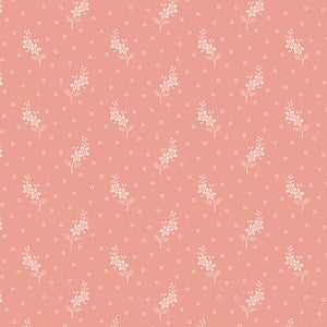Welcome Spring Flower Stalks Pink Yardage for Andover Fabrics -A-396 -E - PRICE PER 1/2 YARD