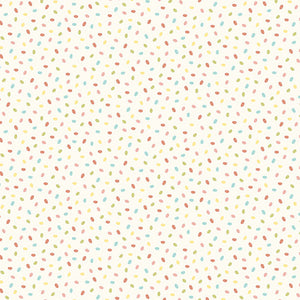 Welcome Spring Eggs White Yardage for Andover Fabrics -A-406-L - PRICE PER 1/2 YARD