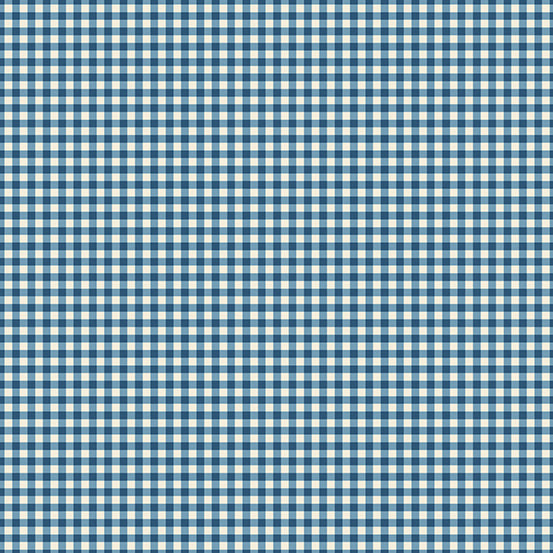 French Chateau Gingham Sky Yardage for Andover Fabrics -A-9092-B2- PRICE PER 1/2 YARD