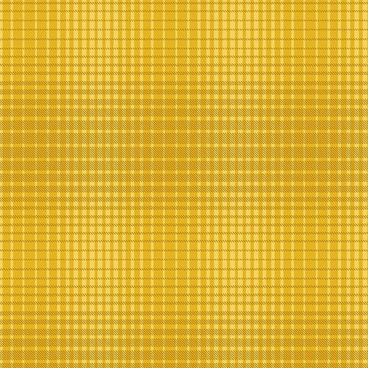 Sunflower Field Harvest Plaid Gold Yardage for Andover Fabrics -A-9792-Y - PRICE PER 1/2 YARD