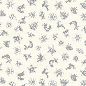 Scandi 2023 Scatter Silver Yardage for Andover Fabrics -TP-2578-S - PRICE PER 1/2 YARD