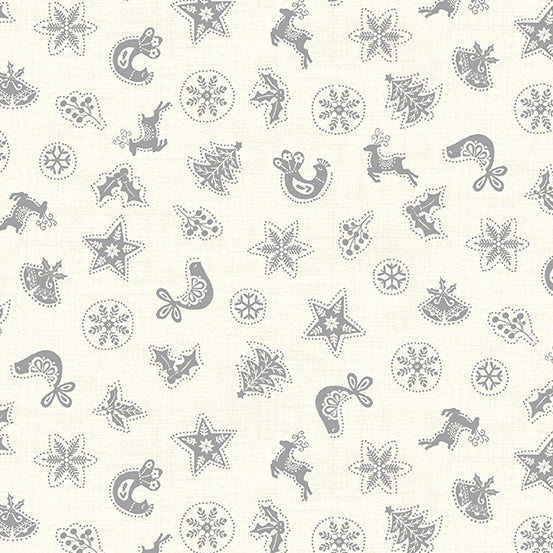 Scandi 2023 Scatter Silver Yardage for Andover Fabrics -TP-2578-S - PRICE PER 1/2 YARD