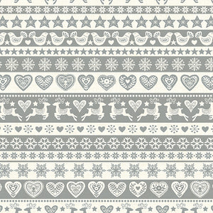 Scandi 2023 Stripe Silver Yardage for Andover Fabrics -TP-2580-S - PRICE PER 1/2 YARD