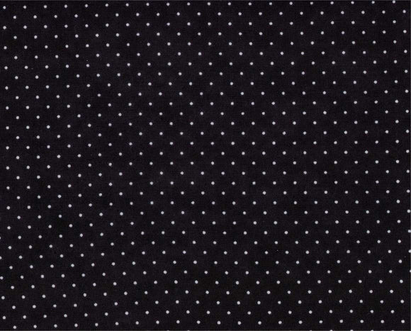 Essential Dots Jet Black Yardage by Moda 8654-41 - PRICE PER 1/2 YARD