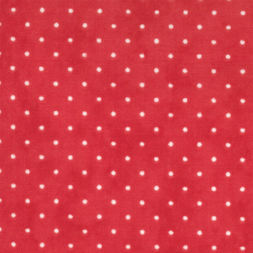 Essential Dots Christmas Red Yardage by Moda 8654-52 - PRICE PER 1/2 YARD