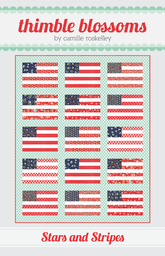 Stars and Stripes Paper Pattern by Thimble Blossoms