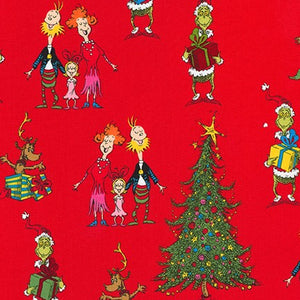 How the Grinch Stole X-Mas Red for RK - ADE-15184-3 RED - PRICE PER 1/2 YARD