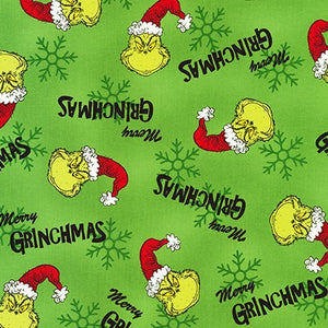 How the Grinch Stole X-Mas Green for RK - ADE-15783-7 GREEN - PRICE PER 1/2 YARD