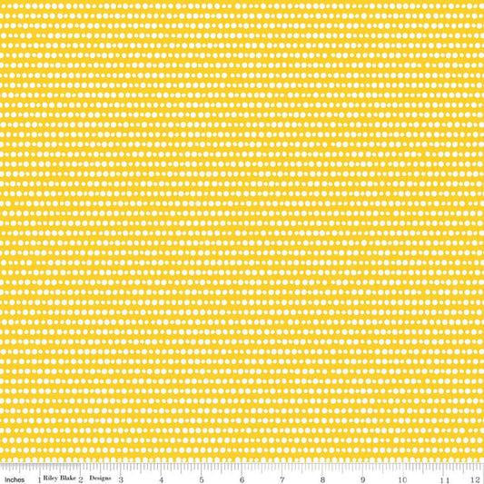 Grl Pwr Dots Yellow Yardage by Amber Kemp-Gerstel for RBD C10657 YELLOW - PRICE PER 1/2 YARD