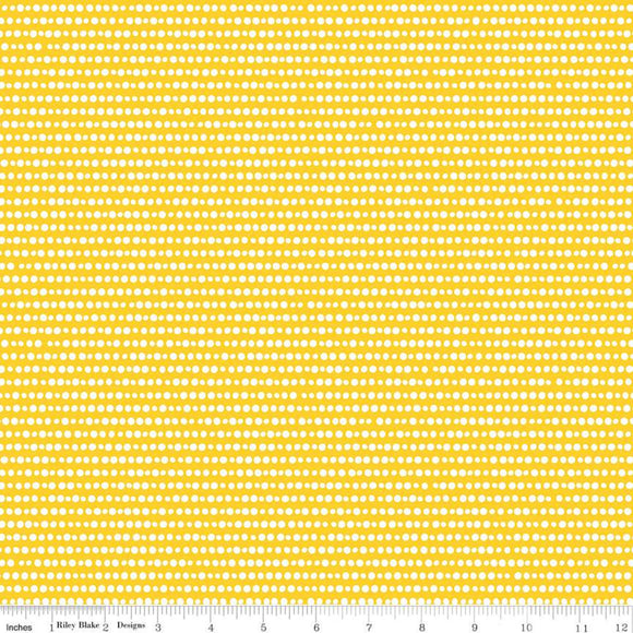 Grl Pwr Dots Yellow Yardage by Amber Kemp-Gerstel for RBD C10657 YELLOW - PRICE PER 1/2 YARD