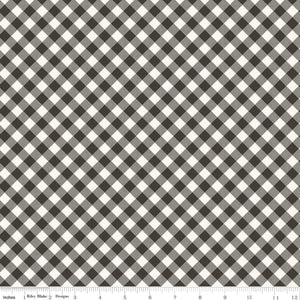 Joy in the Journey Plaid Charcoal Yardage for RBD -C10683 CHARCOAL - PRICE PER 1/2 YARD