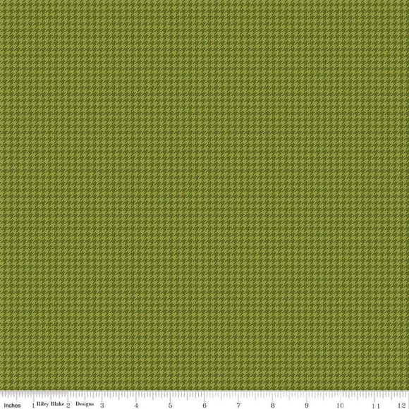 Petals and Pedals Houndstooth Green Yardage for RBD C11147 GREEN - PRICE PER 1/2 YARD