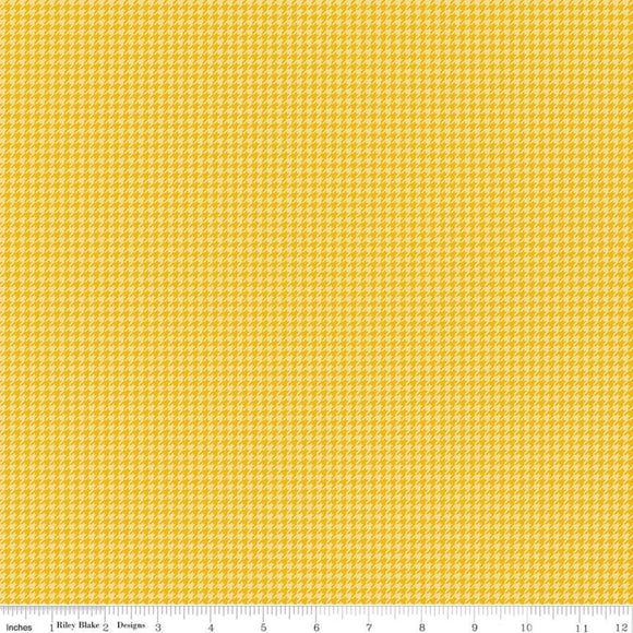 Petals and Pedals Houndstooth Yellow Yardage for RBD C11147 YELLOW - PRICE PER 1/2 YARD