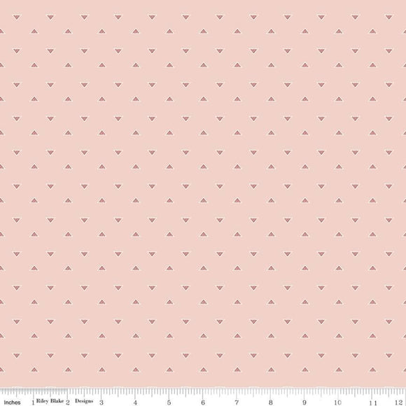 Beneath the Western Sky Triangles Pink Ydg for RBD C11197 PINK - PRICE PER 1/2 YARD