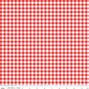 Quilt Fair Gingham for RBD C11357 -RED - PRICE PER 1/2 YARD