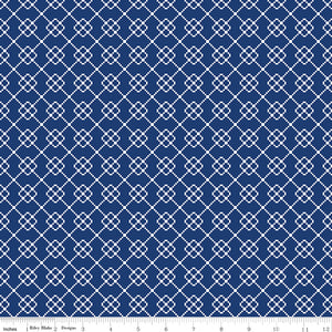 Quilt Fair Quilty Chain for RBD C11358 -NAVY - PRICE PER 1/2 YARD