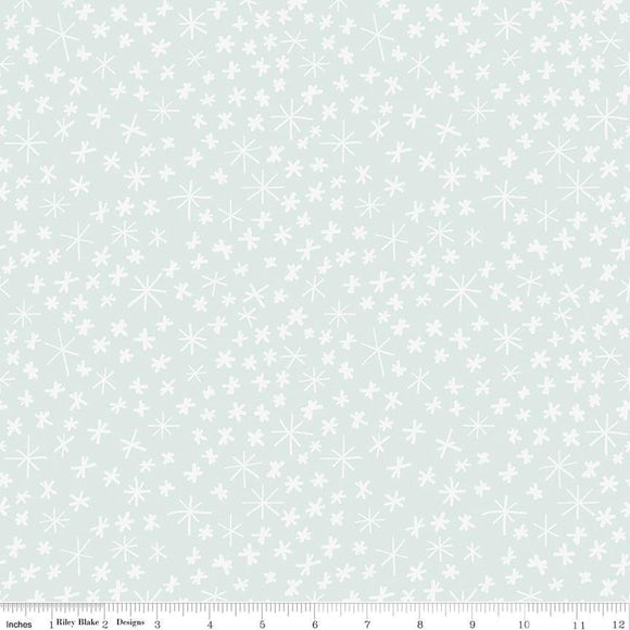 Nice Ice Baby Snowflakes Mint Yardage for RBD-C11604 MINT - PRICE PER 1/2 YARD