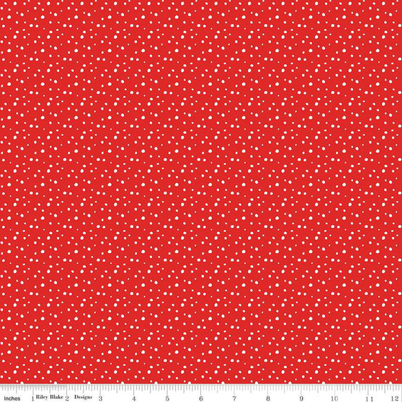 Pixie Noel 2 Snow Red for RBD C12115-RED - PRICE PER 1/2 YARD
