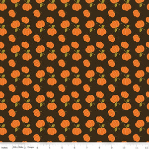 Awesome Autumn Pumpkins Raisin Ydg for RBD C12171 RAISIN - PRICE PER 1/2 YARD