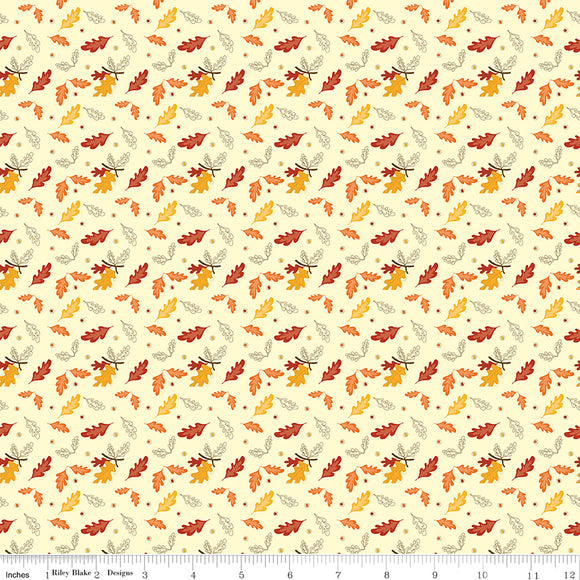 Awesome Autumn Leaves Cream Ydg for RBD C12173 CREAM - PRICE PER 1/2 YARD