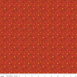 Awesome Autumn Dots Red Ydg for RBD C12175 RED - PRICE PER 1/2 YARD