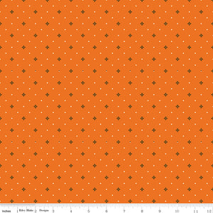 Awesome Autumn Ditsy Orange Ydg for RBD C12176 ORANGE - PRICE PER 1/2 YARD