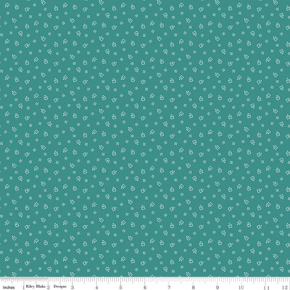 Prairie Mercantile Teal Yardage for Riley Blake Designs-C12311 TEAL - PRICE PER 1/2 YARD