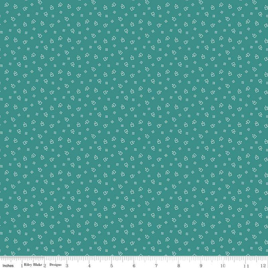 Prairie Mercantile Teal Yardage for Riley Blake Designs-C12311 TEAL - PRICE PER 1/2 YARD