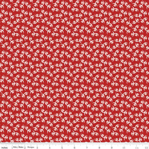 Prairie Memories Schoolhouse Red Yardage by Lori Holt for RBD-C12312 RED - PRICE PER 1/2 YARD