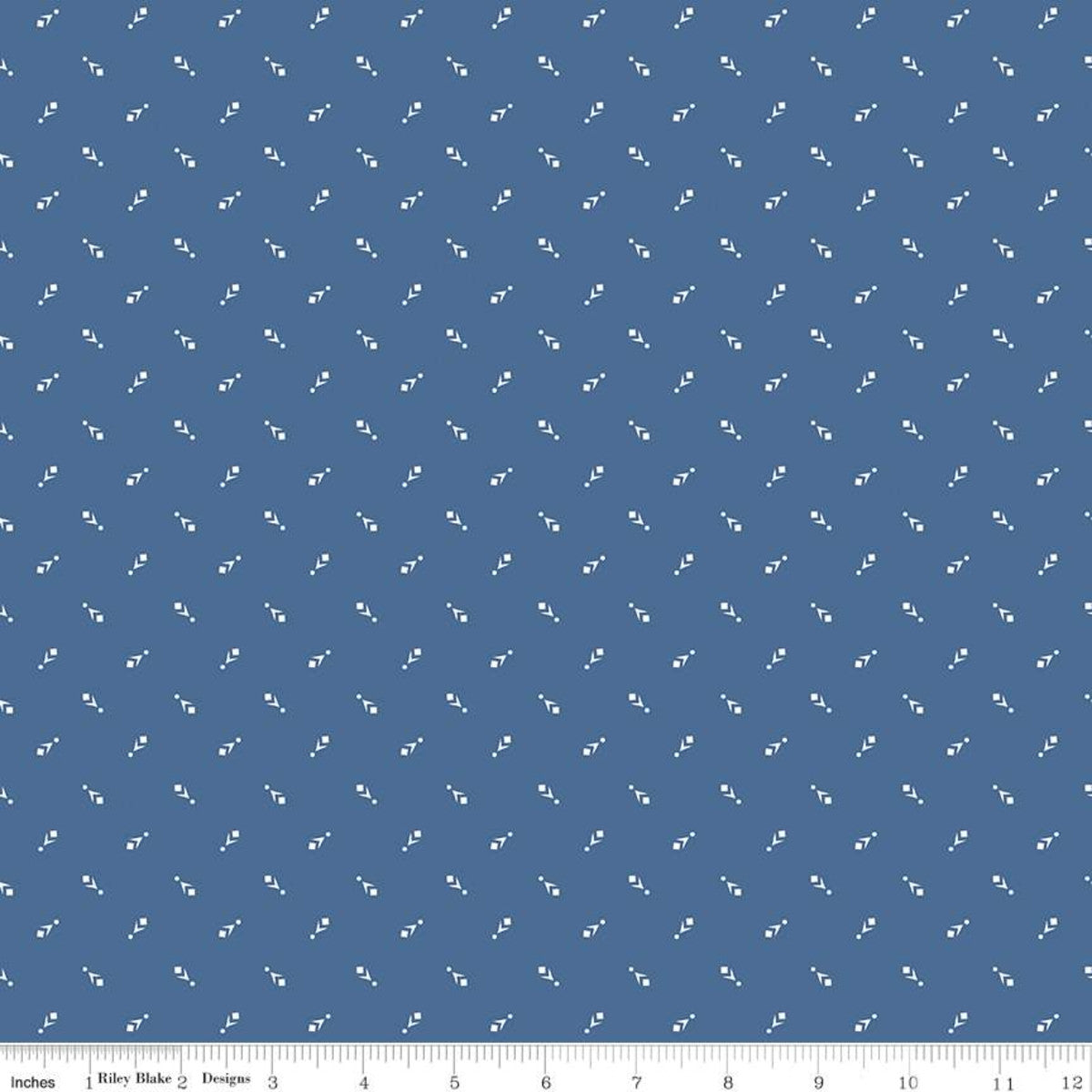 Prairie Family Denim Yardage by Lori Holt for RBD-C12316 DENIM - PRICE PER 1/2 YARD