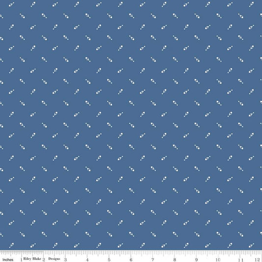 Prairie Family Denim Yardage by Lori Holt for RBD-C12316 DENIM - PRICE PER 1/2 YARD