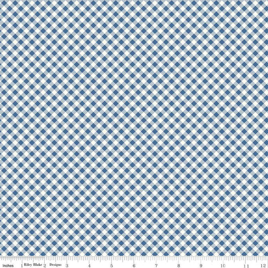 Bee Gingham Carolyn Denim Yardage for RBD-C12551 DENIM - PRICE PER 1/2 YARD