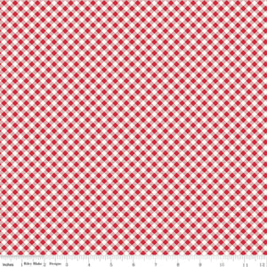 Bee Gingham Carolyn Red Yardage for RBD-C12551 RED - PRICE PER 1/2 YARD