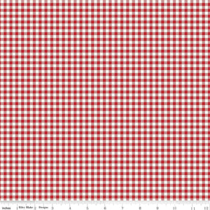 Bee Gingham Tina Schoolhouse Red Yardage for RBD -C12553 RED - PRICE PER 1/2 YARD