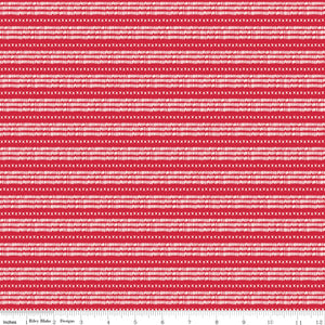 Land of the Brave Stripe Red Yardage for RBD C13145 RED - PRICE PER 1/2 YARD