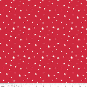 Land of the Brave Stars Red Yardage for RBD C13146 RED - PRICE PER 1/2 YARD