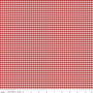Small 1/8" Gingham Red for Riley Blake Designs-C440-80 - PRICE PER 1/2 YARD