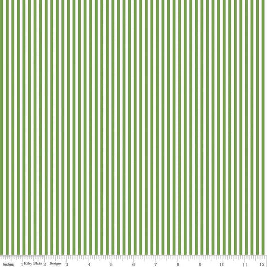Stripe 1/8 inch Clover Yardage by RBD for Riley Blake Designs C495-CLOVER - PRICE PER 1/2 YARD