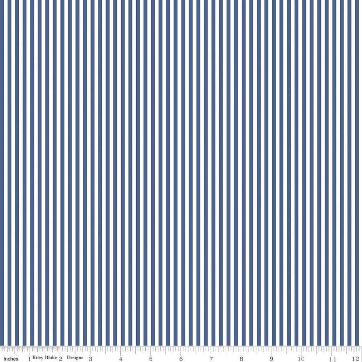 Stripe 1/8 inch Denim Yardage by RBD C495 - PRICE PER 1/2 YARD