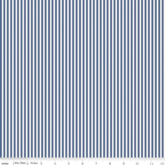 Stripe 1/8 inch Denim Yardage by RBD C495 - PRICE PER 1/2 YARD