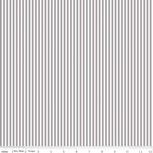 Stripe 1/8 inch Gray Yardage by RBD for Riley Blake Designs C495-GRAY - PRICE PER 1/2 YARD