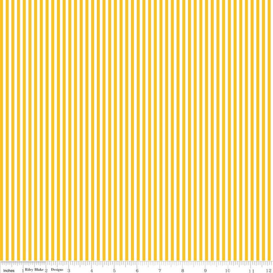 Stripe 1/8 inch Mustard Yardage by RBD C495 - PRICE PER 1/2 YARD