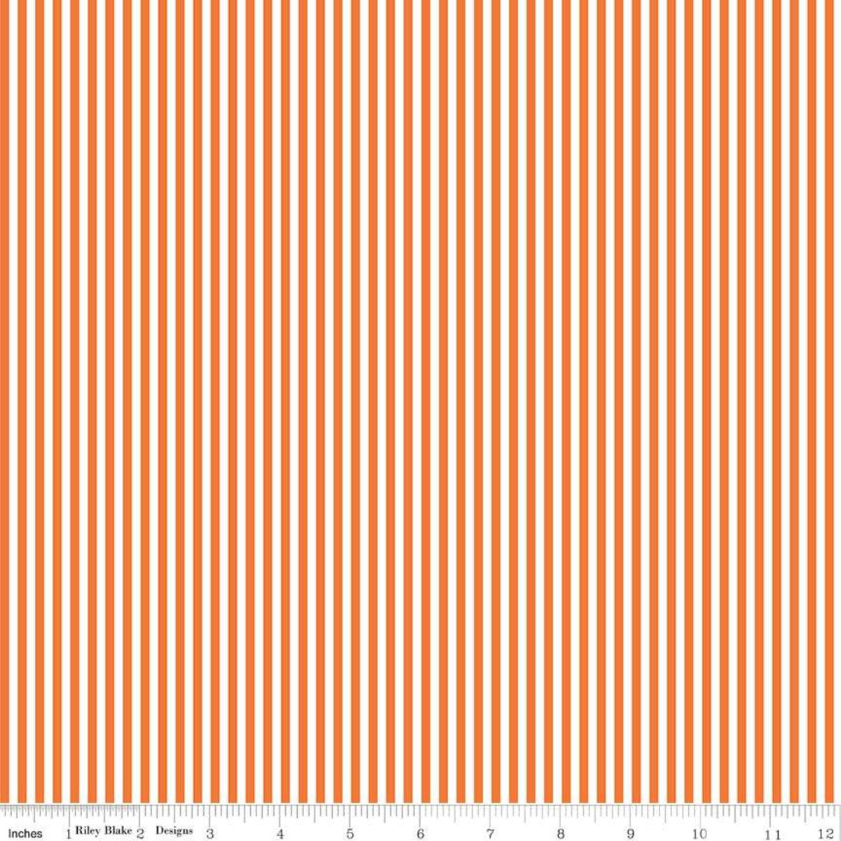 Stripe 1/8 inch Orange Yardage by RBD for Riley Blake Designs C495 - PRICE PER 1/2 YARD