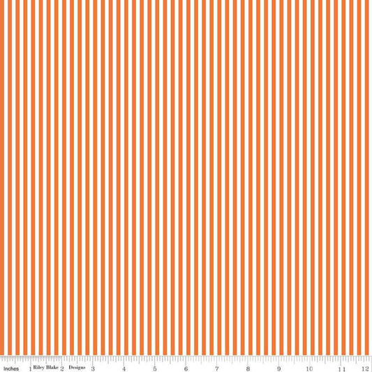 Stripe 1/8 inch Orange Yardage by RBD for Riley Blake Designs C495 - PRICE PER 1/2 YARD