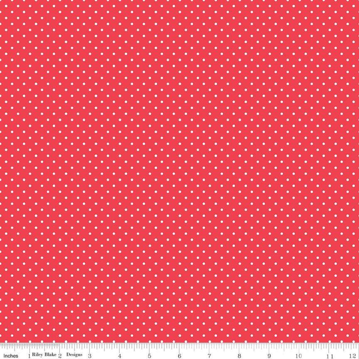 Swiss Dot Cayenne Yardage by RBD for Riley Blake Designs C670-CAYENNE - PRICE PER 1/2 YARD