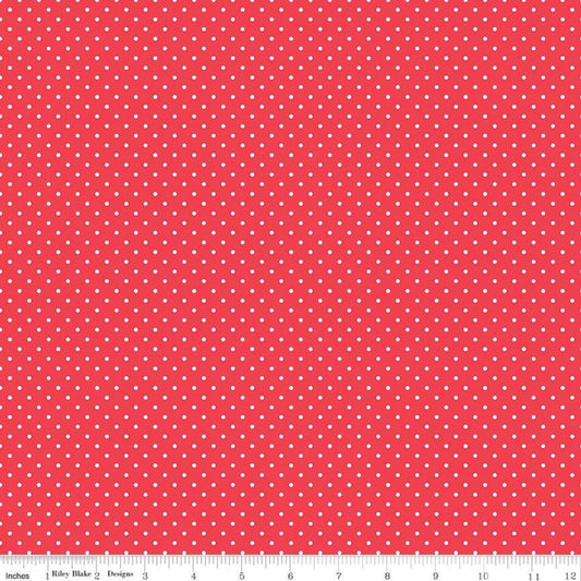 Swiss Dot Cayenne Yardage by RBD for Riley Blake Designs C670-CAYENNE - PRICE PER 1/2 YARD