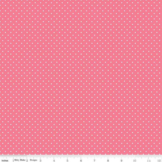 Swiss Dot Lipstick Yardage by RBD C670-LIPSTICK - PRICE PER 1/2 YARD