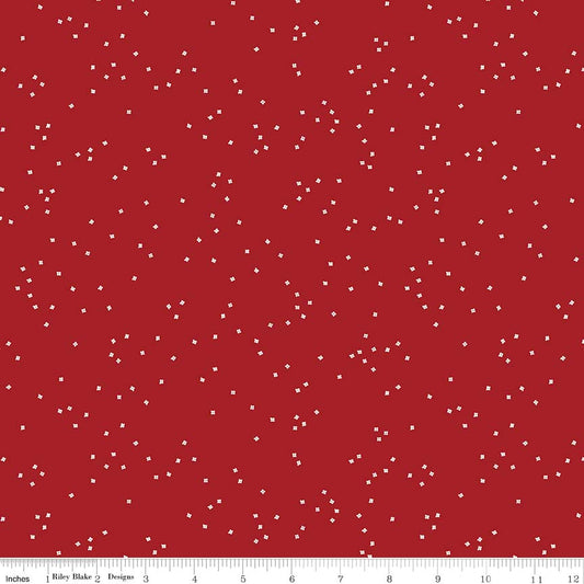 Blossoms Barn Red Yardage for RBD C715 BARN RED- PRICE PER 1/2 YARD