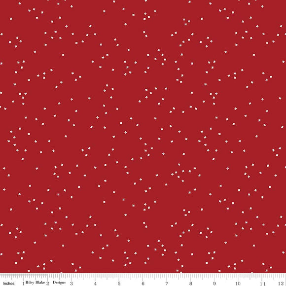 Blossoms Barn Red Yardage by Christopher Thompson for RBD C715 BARN RED- PRICE PER 1/2 YARD