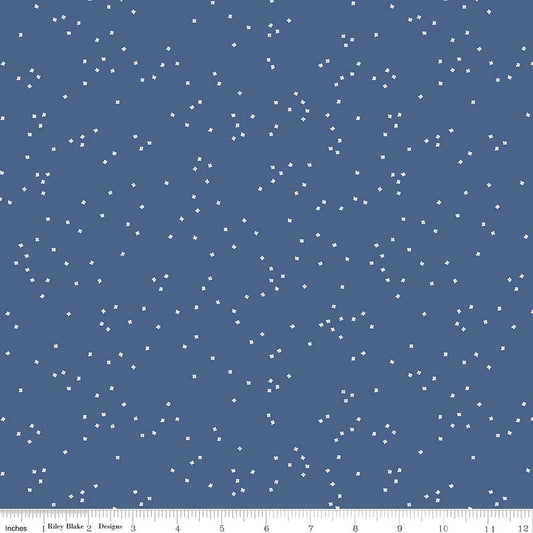 Blossoms Denim Yardage for RBD C715 DENIM - PRICE PER 1/2 YARD